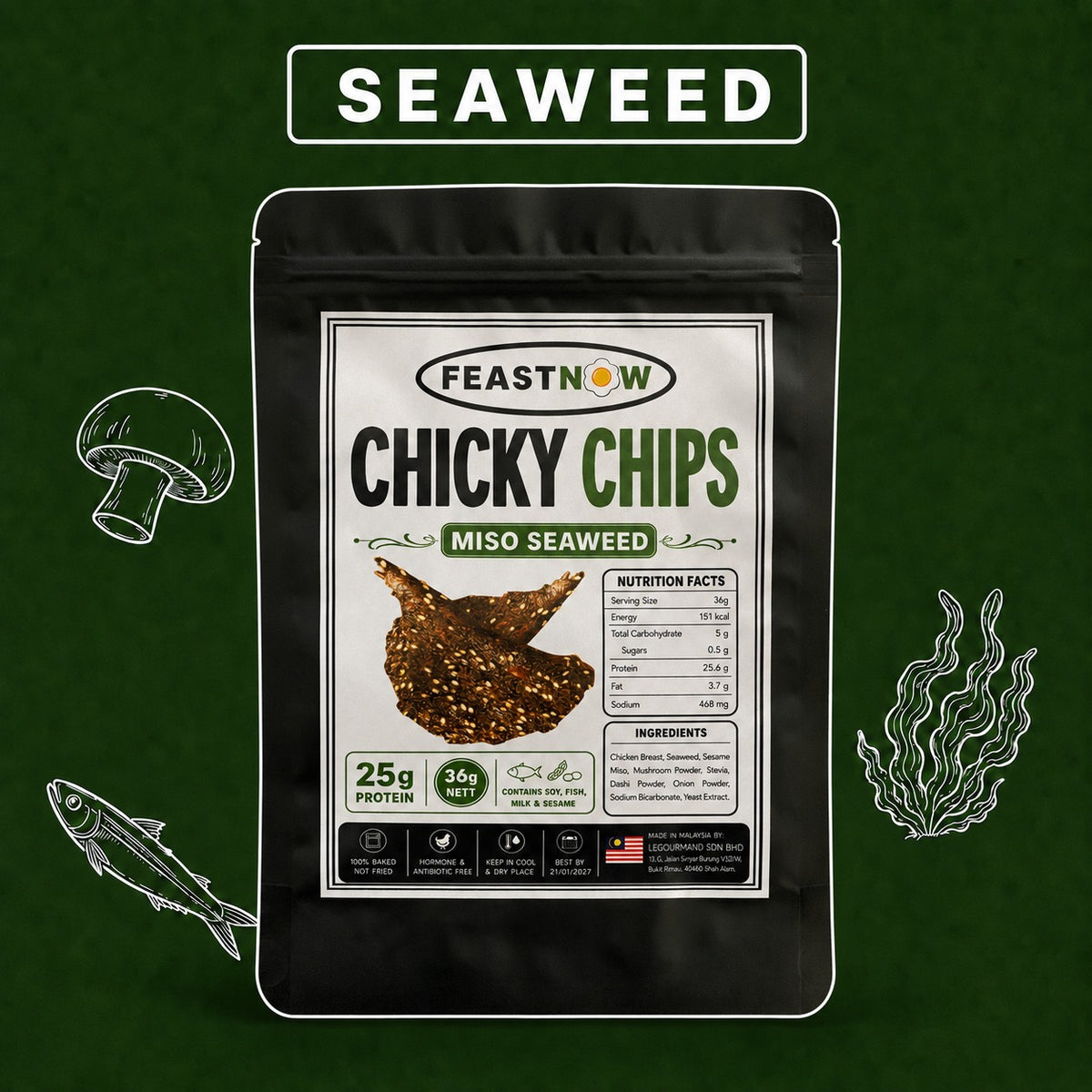 Chicky Chips Miso Seaweed