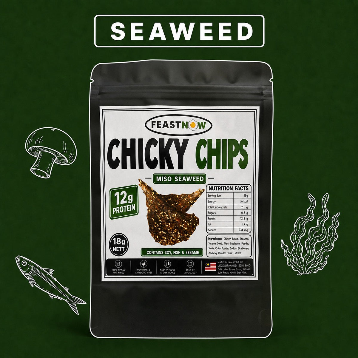 Chicky Chips Miso Seaweed