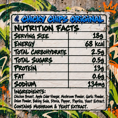 FeastNow Chicky Chips Original nutrition facts label #Original